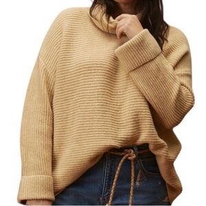 Anthropologie Pilcro Tan Textured Knitwear L